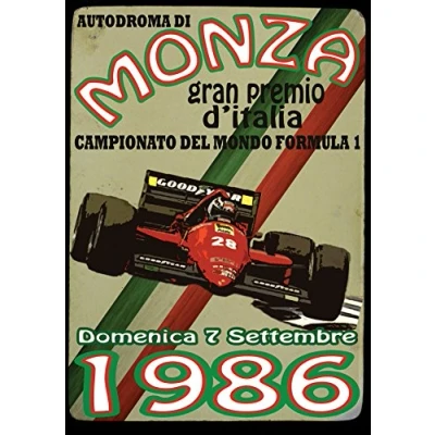 Image of Italian Grand Prix 1986 Greeting Card