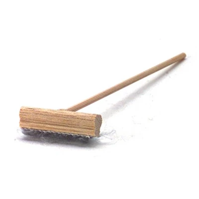 Image of Melody Jane Dolls House Miniature 1:12 Shop Kitchen Cleaning Accessory Push Broom Brush