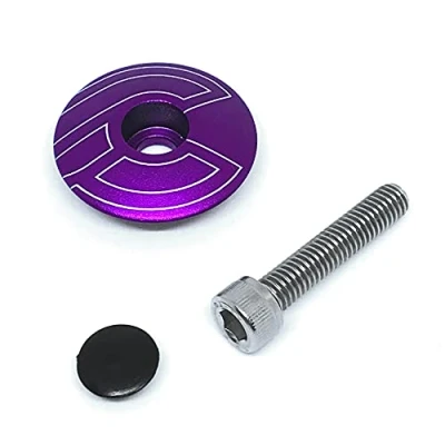 Image of Cinelli Stemma Top Cap, Purple, One Size