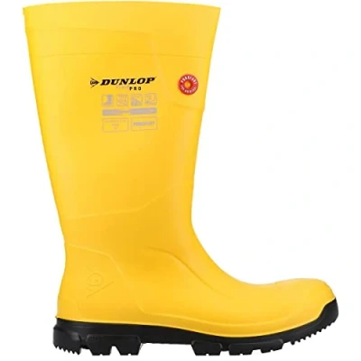 Image of DUNLOP Purofort Fieldpro Mens Safety Boots Yellow 10 UK