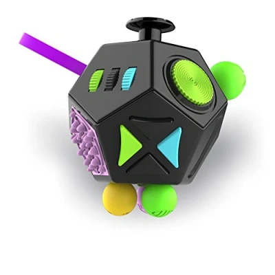 Image of Fidget Cube with 12 Sides Figet Adult Infinity Toy Stress &amp; Anxiety for all Ages ADHD, ADD, ASD, ADHD Adults Kids Killing Time Office Classroom Gifts
