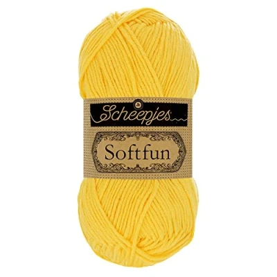 Image of Scheepjes Softfun 2518 Canary Yarn 10x50g