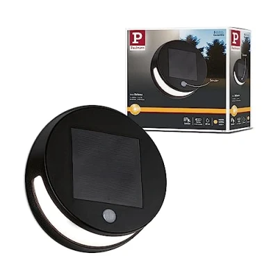 Image of Paulmann 94265 Helena Solar LED Wall luminaire Round incl. 1x3 watt Outdoor Lighting Anthracite Garden Plastic Exterior 3000 K