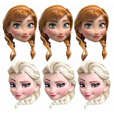 Image of Star Cutouts Ltd SMP294 Anna/Elsa Frozen Mask, Solid, Transparent, One Size