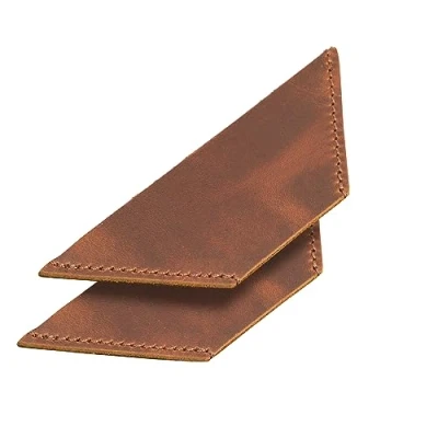 Image of Londo Genuine Leather Handmade Bookmark (Set of 2) (Camel, Triangle)