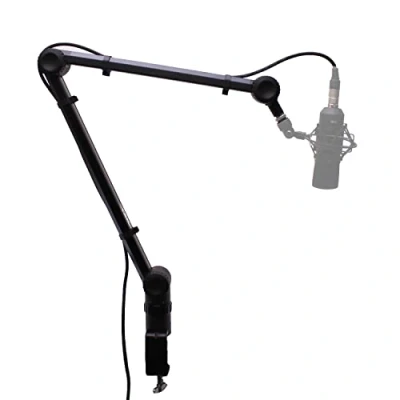 Image of TEK audio Professional Studio &amp; Broadcast Boom Arm Microphone Stand