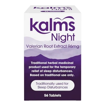 Image of Kalms Night, 56 Tablets Traditional Herbal Medicinal Product Used for The Temporary Relief of Sleep Disturbances