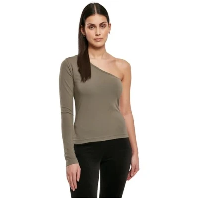 Image of Urban Classics Longsleeve Long sleeved top, Women&#039;s, Size: Small, Olive