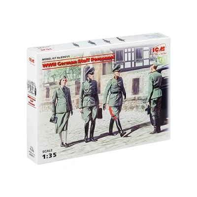Image of ICM ICM35611 1:35 WWII German Staff Personnel 4 Figs, 0.81 x 3.53 cm