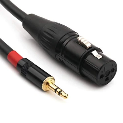 Image of NANYI 3.5mm (1/8 Inch) TRS Stereo Male to XLR Female Interconnect audio microphone Cable, Suitable for ipod, Mobile phone, active speakers, stage, DJ, studio console, 0.5M (1.6FT)