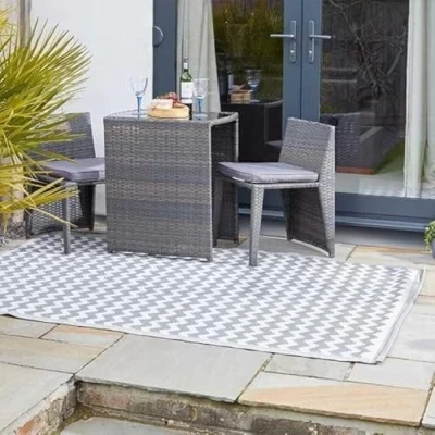 Image of Marco Paul Large Alfresco Mat Indoor Outdoor 150 x 210cm 100% Polypropylene Water Resistant Hand Tufted Patterned Home Garden Rug Ideal for Patio, Hall, Kitchen, Beach