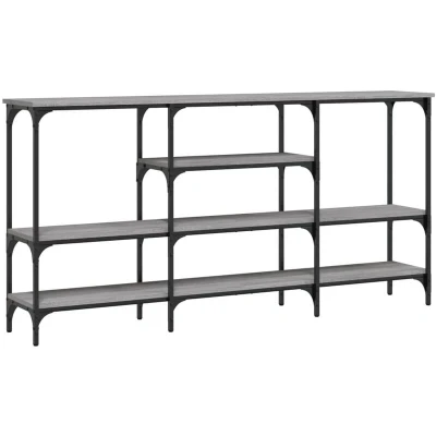 Image of vidaXL Console Table Grey Sonoma 160x29x80 cm Engineered Wood