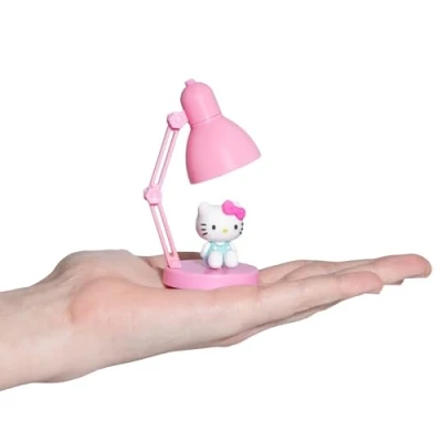 Image of Blue Sky Studios Hello Kitty Mini Lamp with Toy Figure, Kawaii Desk Decor, Cute Collectible Gift