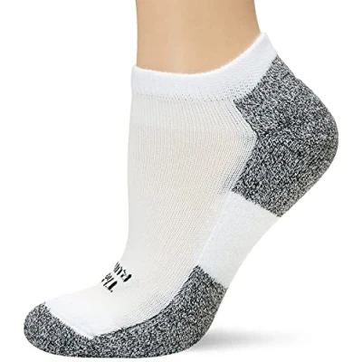 Image of Women&#039;s 1 Pair Thorlos Lite Running Thin Cushion Micro Mini Crew Socks White 8 9.5