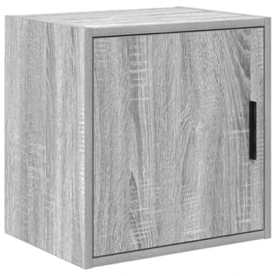 Image of vidaXL garage wall cabinet grey sonoma engineered wood 30x30x41 cm versatile storage for tools &amp; accessories home workshop organization