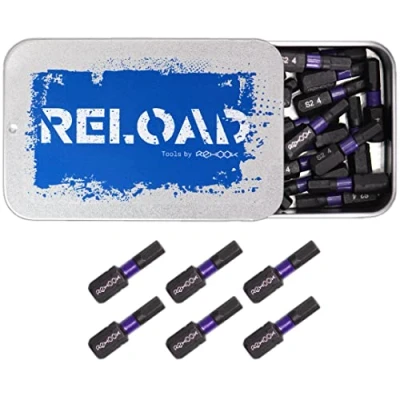 Image of Rehook Reload 25x H4&#039;s 25mm Impact Screwdriver Drill Driver bits Set H4 Hex Allen Tool for Dewalt, Milwaukee, Bosch, Sabrecut and Others (H4)