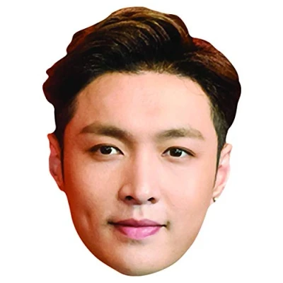 Image of Star Cutouts Ltd CM203 Cardboard Face Zhang Yixing aka Lay (EXO) Mask Talking Point, Fun for Events and Parties, Solid, Multicolour, Height: 20cm / 8Inch Width: 21cm