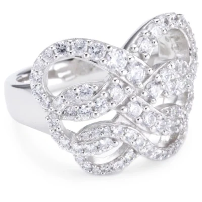 Image of Esprit Glam Purple Silver Marino Women&#039;s Ring Sterling 925/1000 1.8 g zirconium Oxide