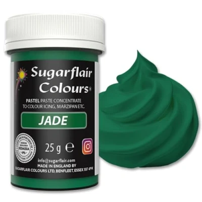Image of Sugarflair Pastel Jade Food Colouring Paste Highly Concentrated for Use with Sugarpaste, Modelling Pastes, Fondant, Buttercream, Royal Icing, Cake Mixes and more 25g