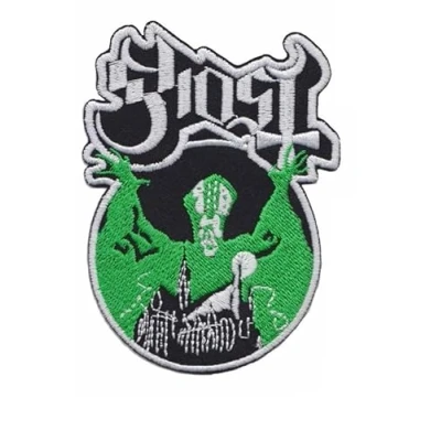 Image of Ghost Green Heavy Metal Band Patch Badge Embroidered Iron on Applique Accessory