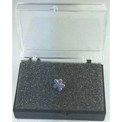 Image of Masonic Flower Forget me Not Enamel Lapel Pin Badge in Gift Box