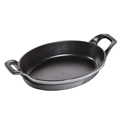 Image of STAUB Oval Roasting Dish, 21 cm, Graphite Grey