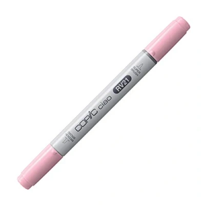 Image of COPIC Ciao Coloured Marker Pen (RV 21) Light Pink, For Art &amp; Crafts, Colouring, Graphics, Highlighter, Design, Anime, Professional Beginners, Supplies Colouring Books