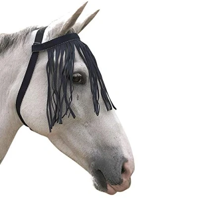 Image of Y H Hy Free Fit Fringes for Horses and Ponies No Pony or Cob Head Collar Required, Complete 3326P, Black,