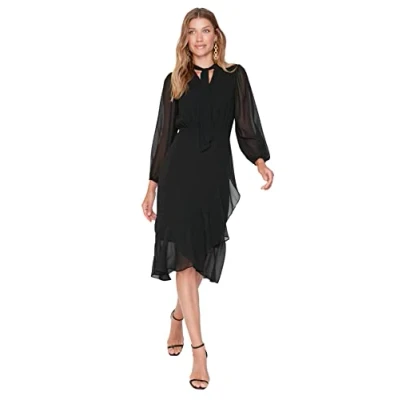 Image of Trendyol Dress Black Wrapover