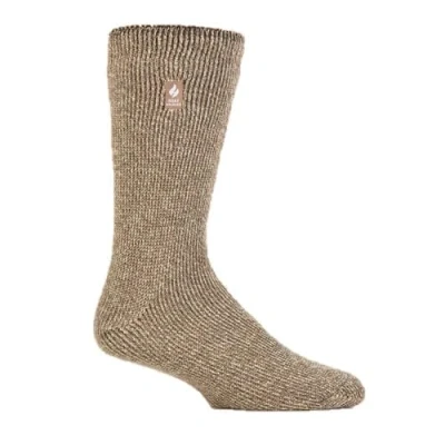 Image of HEAT HOLDERS 1 pair Mens Original Nevis Twist Thermal Socks (UK, Numeric, 6, 11, Regular, Oatmeal)