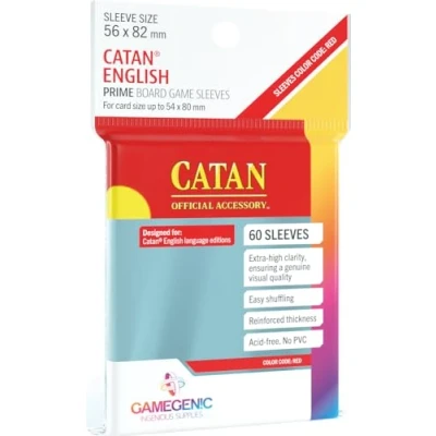 Image of GAMEGEN!C Prime Catan Sized Sleeves 56x82mm (50), Clear (GGS10072ML)