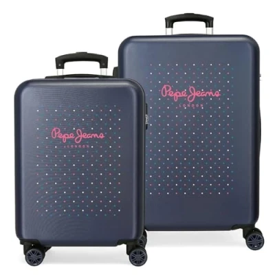 Image of Pepe Jeans Molly Multicoloured Luggage Set 55/68 cm Rigid ABS Combination lock 104 Litre 4 Double Wheels Hand