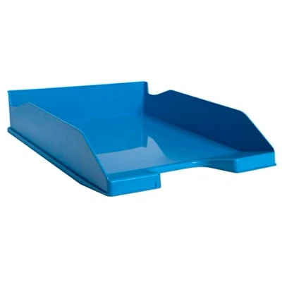 Image of Exacompta Ref. 113283D 1 Combo Midi Bee Blue letter tray for A4+ format documents dimensions 34.6 x 25.5 6.5 cm turquoise color