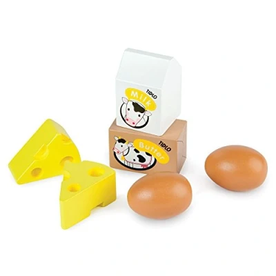 Image of Tidlo Wooden Eggs and Dairy Food Set