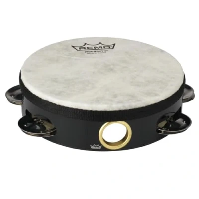 Image of Remo Fiberskyn Tambourine Quadura Black, 6&quot;