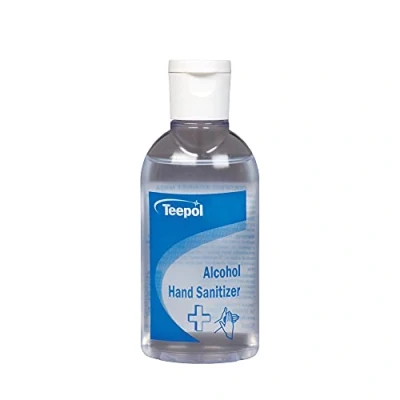 Image of Teepol Alcohol Hand Sanitizer 50ml Moisturising Gel Non Sticky Fast Acting &amp; Effective Against 99.9% of Germs Pocket Size,