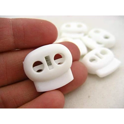 Image of 10pcs White Spring Loaded Cord Locks Roman Blind Leveling Toggles Adjusters Orbs