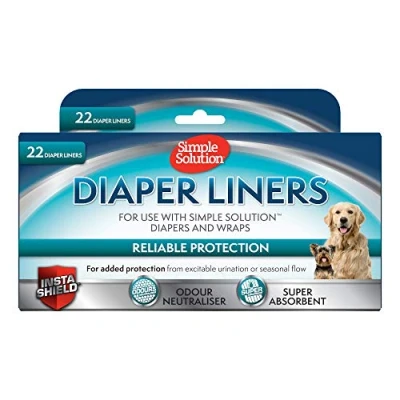 Image of Simple Solution Disposable Dog Diaper Liners, Ultra Absorbency 22 pack