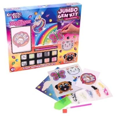 Image of Kreative Kids Jumbo Gem Kit 500 Pieces Arts and Crafts Art
