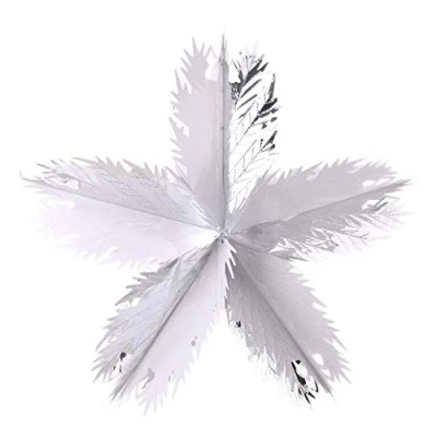 Image of Toyland® 76cm (30&quot;) Silver &amp; White Foil Snowflake Christmas Decoration Traditional Decorations