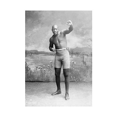 Image of Wee Blue Coo Photo Jack Johnson Boxer Champion World Fist Picture Wall Art Print