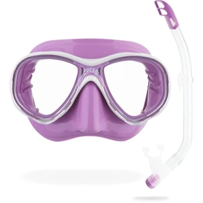 Image of Cressi Marea Vip Jr, New Premium Colorama Snorkeling Set 7/13 Years (Made in Italy)