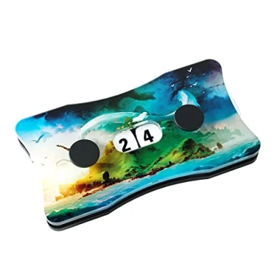 Image of Gamegenic Life Counters Double Dials Island Design Count or Victory Points Use with Tabletop Games, Collectible Card Games and Living Premium Acrylic Made by