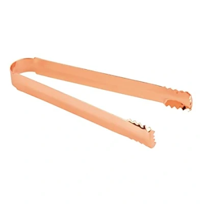 Image of Olympia Ice Tongs in Black with Serrated Jaws Dishwasher Safe Copper Plated