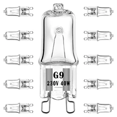 Image of G9 Halogen Bulb 40W 230V 2 Pin Base Replacement Light Bulbs Dimmable Warm White (10 Pack)