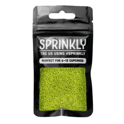 Image of Simply Topps green Sugar Strands Cake Sprinkles 30G Cupcake Decorations