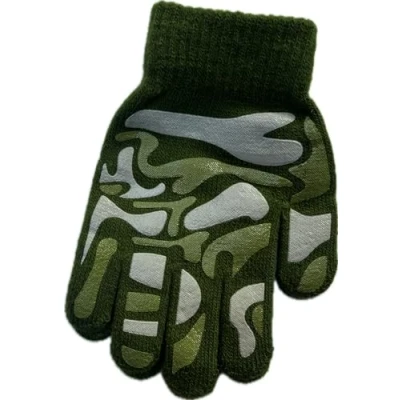 Image of Gem Imports Kids Magic Gloves Girls and Boys Soft Warm Thermal Stretchy Children&#039;s (Green Camoflage)