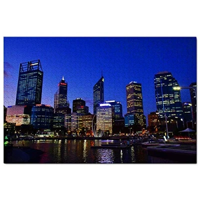 Image of Australia Perth Jigsaw Puzzle for Adults 1000 Piece Wooden Travel Gift Souvenir