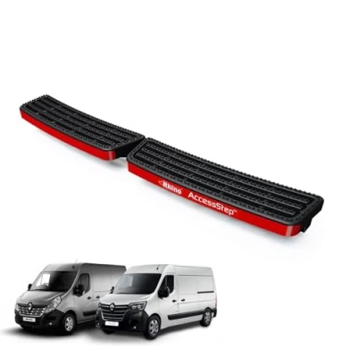 Image of Rhino Access Step for Renault Master 2010+ Van Rear Safety Without Reverse Sensors (Black)