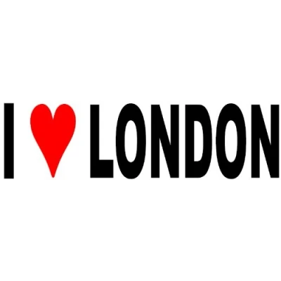Image of I Love London Decal Sticker Vinyl Bumper Window